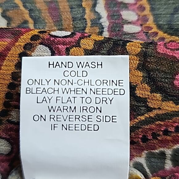 Women Sz S Maxi Sheer Dress Dark Floral Fairy Grunge BOHO Tiered Ruffle Smocked - Picture 13 of 14